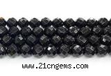 CON134 15.5 inches 12mm faceted round black onyx gemstone beads