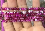 CAA1560 15.5 inches 4mm round banded agate beads wholesale