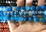 CAA1576 15.5 inches 12mm round banded agate beads wholesale