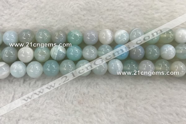 CAA1845 15.5 inches 14mm round banded agate gemstone beads