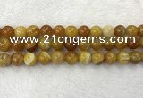 CAA1855 15.5 inches 14mm round banded agate gemstone beads