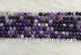 CAA1870 15.5 inches 4mm round banded agate gemstone beads