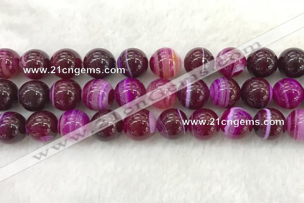 CAA1886 15.5 inches 16mm round banded agate gemstone beads