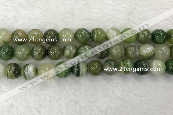 CAA1985 15.5 inches 14mm round banded agate gemstone beads