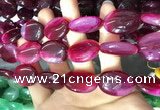 CAA2181 15.5 inches 18*25mm oval banded agate beads wholesale