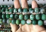 CAA2290 15.5 inches 14mm faceted round banded agate beads