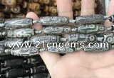 CAA2678 15.5 inches 9*29mm - 10*30mm rice tibetan agate dzi beads
