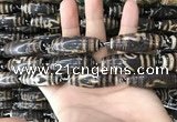 CAA2716 15.5 inches 14*38mm - 16*43mm rice tibetan agate dzi beads