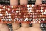 CAA2808 15 inches 4mm faceted round fire crackle agate beads wholesale
