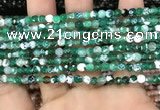 CAA2812 15 inches 4mm faceted round fire crackle agate beads wholesale