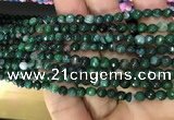 CAA2838 15 inches 4mm faceted round fire crackle agate beads wholesale