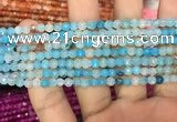 CAA2842 15 inches 4mm faceted round fire crackle agate beads wholesale