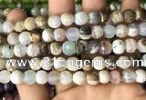 CAA2976 15 inches 8mm faceted round fire crackle agate beads wholesale