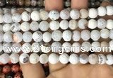CAA2984 15 inches 8mm faceted round fire crackle agate beads wholesale