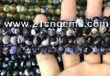 CAA3016 15 inches 8mm faceted round fire crackle agate beads wholesale