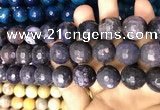 CAA3242 15 inches 16mm faceted round fire crackle agate beads wholesale
