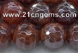 CAA3512 15.5 inches 12mm faceted round AB-color fire agate beads