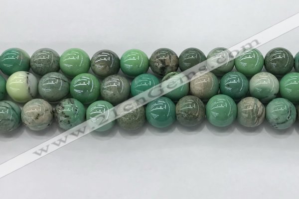 CAA3520 15.5 inches 14mm round AB-color grass agate beads wholesale