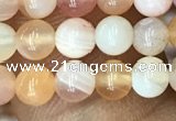 CAA3531 15.5 inches 4mm round pink botswana agate beads