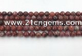 CAA3629 15.5 inches 6mm faceted round Portuguese agate beads
