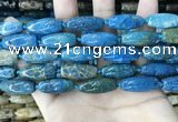 CAA3721 15.5 inches 9*22mm - 11*25mm rice chrysanthemum agate beads
