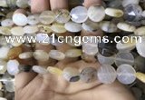 CAA3830 15.5 inches 10mm faceted coin montana agate beads