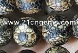 CAA3928 15 inches 12mm round tibetan agate beads wholesale