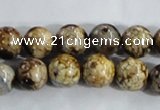 CAA395 15.5 inches 12mm round fire crackle agate beads wholesale