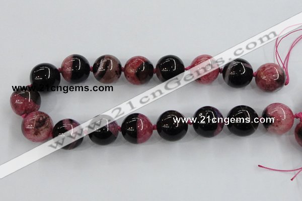 CAA400 15.5 inches 22mm round agate druzy geode gemstone beads
