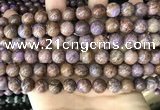 CAA4002 15.5 inches 8mm round purple crazy lace agate beads