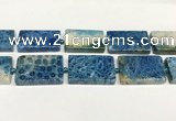 CAA4085 15.5 inches 25*40mm rectangle chrysanthemum agate beads