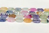 CAA4415 15.5 inches 15*20mm rectangle agate druzy geode beads