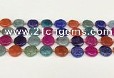 CAA4490 15.5 inches 16mm flat round dragon veins agate beads