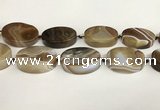 CAA4550 15.5 inches 30*40mm oval banded agate beads wholesale
