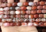 CAA4568 15.5 inches 8*12mm - 9*14mm rice south red agate beads