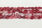 CAA4648 15.5 inches 10*14mm oval banded agate beads wholesale