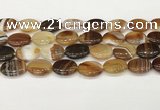 CAA4669 15.5 inches 15*20mm oval banded agate beads wholesale