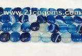 CAA4746 15.5 inches 14*14mm square banded agate beads wholesale