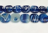 CAA4786 15.5 inches 30*30mm square banded agate beads wholesale