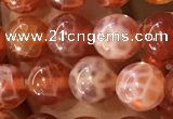 CAA5071 15.5 inches 6mm round red dragon veins agate beads