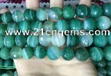 CAA5239 15.5 inches 16mm faceted round banded agate beads