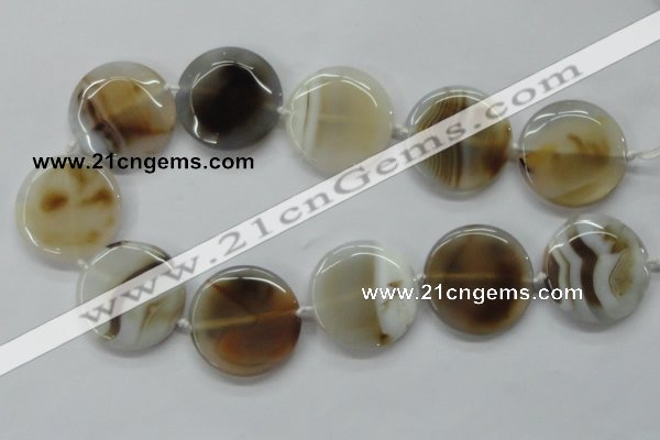 CAA529 15.5 inches 35mm flat round madagascar agate beads
