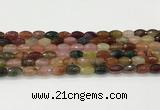 CAA5466 15.5 inches 8*12mm faceted rice agate beads