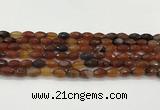 CAA5470 15.5 inches 8*12mm faceted rice agate beads