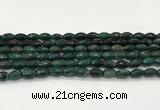 CAA5475 15.5 inches 8*12mm faceted rice agate beads