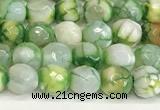 CAA5504 15 inches 6mm faceted round fire crackle agate beads