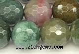 CAA5752 15 inches 10mm faceted round Indian agate beads