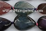 CAA586 15.5 inches 18*25mm faceted teardrop dragon veins agate beads