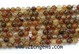 CAA6111 15.5 inches 6mm round dragon vein agate gemstone beads
