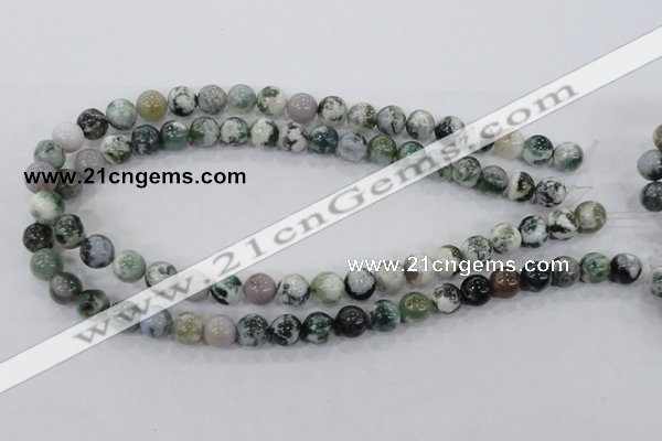CAA702 15.5 inches 10mm round tree agate gemstone beads wholesale